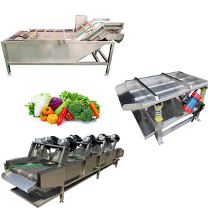 Hot Selling Durable Fully Automatic Stainless Steel Motor Fruit Vegetable Washing and Drying Line <b>Vibrating</b> Sieve Made in China - Product Image 1