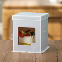 Cajas para Pasteles de Panadería con Ventana Alta, de Papel Reciclado, con Laminado Mate y Grabado en Relieve, Muy Populares