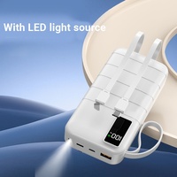 Promo Terlaris Power Bank 20000mAh Ultra Tipis 22.5W Pengisian Cepat Layar LED Baterai Li-Polymer Input USB 100% Asli