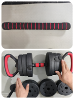Haltères en ciment à prix d'usine, ensembles d'haltères et de barres réglables pour la musculation à domicile avec kettlebell