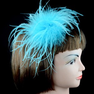 Lông bạc hà màu xanh lá cây hoa tóc clip cho phụ nữ bên Derby trang phục hat Pin tóc phụ kiện Bridal mũ nón cưới Cocktail trà - Product Image 6