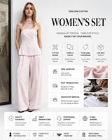 Ensemble de costume pantalon et blazer rose pour femme sur mesure, fabrication OEM ODM, vêtements de bureau élégants, fabricant de marque privée