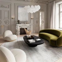 Canapé sectionnel Designer Julep 3 places, canapé de luxe moderne en laine d'agneau blanche, meubles de salon