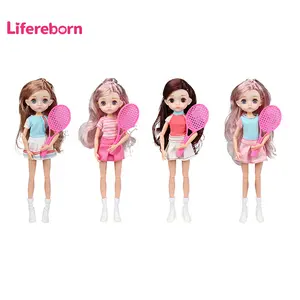 Lifereborn 도매 Exw 가격 패션 공주 옷 정장 액세서리 여러 가지 빛깔의 머리 소녀 선물 장난감 공주 인형