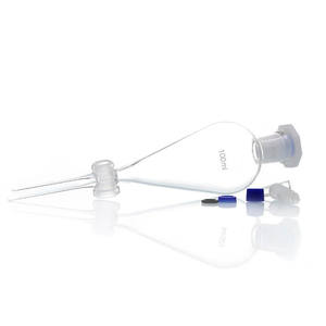 HAIJU LAB vidrio de borosilicato personalizado esférico/pera 60-5000ml embudo de separación llave de paso de PTFE resistencia a altas temperaturas para - Product Image 4