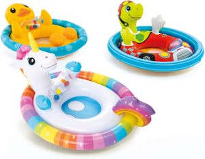 Flotador Inflable de Seguridad Ecológico y Portátil para Bebés, Asiento de Piscina de PVC con Forma de Pato, Tortuga y Unicornio para Niños - Product Image 1
