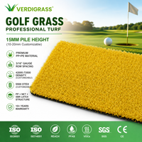 Césped Artificial Ecológico para Golf en Interiores, Césped Sintético de 15 mm, Suave, No Tóxico, Seguro, Libre de PFAS, Certificado CE, OEM
