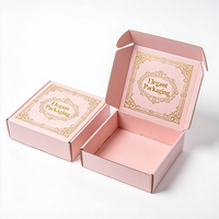 Boîte cadeau cosmétique rose de luxe personnalisée, production en 72h, impression dorée, boîte en carton recyclable pour bijoux, emballage de produits de beauté