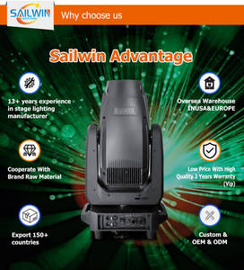 Sailwin haute puissance 600W LED tête mobile faisceau lumineux Spot <span class=keywords><strong>Wash</strong></span> 3in1 BSW <span class=keywords><strong>Lyre</strong></span> LED tête mobile profil de coupe lumière pour événement sur scène - Product Image 2