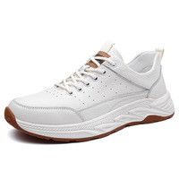 Prêt à expédier – Baskets décontractées d'été pour hommes en cuir de vachette grainé à lacets, en stock, chaussures de sport, faible MOQ, 3 couleurs assorties