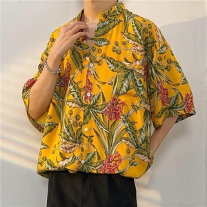 เสื้อเชิ้ตชายหาดแขนสั้นสไตล์ไทย ลายด<span class=keywords><strong>อก</strong></span>ไม้ฮาวาย แต่งลูกปัด ผ้าทวิล กระดุมแถวเดียว สำหรับผู้ใหญ่ ใส่สบาย เห<span class=keywords><strong>ม</strong></span>าะสำหรับวันหยุด - Product Image 3