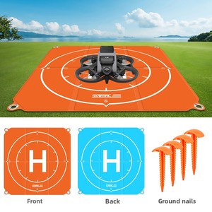 Piattaforma di Atterraggio per Droni in Pelle PU da 50cm, Impermeabile e Pieghevole, Accessori per DJI Air <span class=keywords><strong>3</strong></span> Mini <span class=keywords><strong>4</strong></span> Pro Mavic <span class=keywords><strong>3</strong></span> - Product Image 2