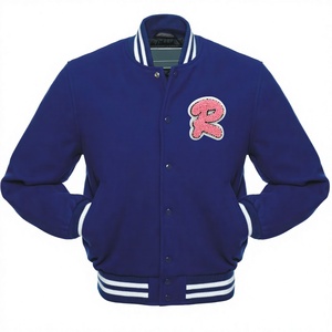 Chaqueta Letterman de Lana y Cuero de Alta Calidad para Hombre y Mujer, Logotipo Bordado Personalizado, Servicio OEM Clásico Premium - Product Image 2