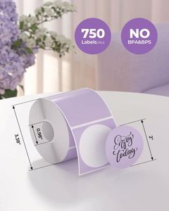 Etiquetas Adhesivas de Papel y Vinilo Ecológicas, Resistentes al Agua, en Rollo, con Corte Troquelado, de Agradecimiento, de Advertencia, para Sellado de Bolsas de Embalaje, Impresión a Color Personalizada - Product Image 2
