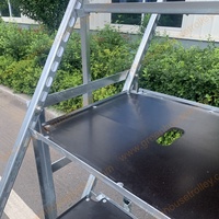 Chariot à fleurs danois à quatre roues avec étagères réglables, chariot à plantes OEM pour serre, pépinière et usage agricole
