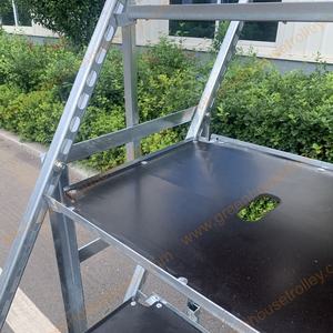 Carro de Flores Danés de Cuatro Ruedas con Plataforma y Estantes Ajustables, Carro para Plantas de Invernadero OEM para Uso en Viveros y Granjas - Product Image 6