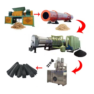 Ligne de production de briquettes de charbon de bambou et de noix de coco sans pollution pour chicha - Product Image 1