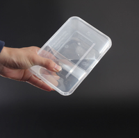 Boîte Bento Portable Jetable à 3 Compartiments pour Nouilles, Aliments pour Animaux, Repas d'Avion et Stockage Alimentaire
