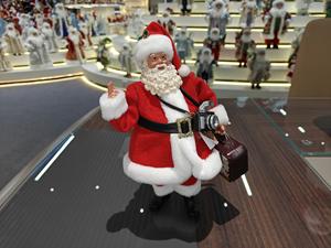 अनुकूलित आधुनिक 11 "खड़े सेंटा क्लेमस सूटकेस और कैमरा xmas उपहारों के साथ यात्रा करते हुए अनुकूलित किया - Product Image 2