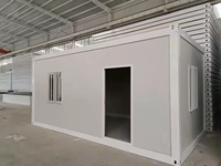 Maisons préfabriquées modulaires en conteneurs à structure plate 10 pieds 20 pieds 40 pieds Conception portable et détachable Bureaux Chambres d'hôtel Panneaux sandwich