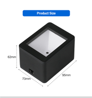 Sistem Kontrol Akses Terpasang Tetap dengan Modul USB RS232, Pemindai Barcode QR 2D Desktop, Tersedia