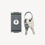 Interruttore 2P 16(3)A con chiave unificata grigio per montaggio a parete 5.1x2.8x5.3cm - Product Image 1