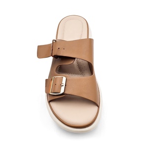 Estate donna confortevole <span class=keywords><strong>spiaggia</strong></span> scivolo rafia plateau sandali con cinturino a punta di chiusura all'ingrosso appartamenti per le signore - Product Image 3