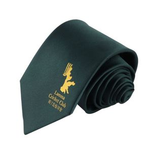 Corbatas con Temática de Aviación, Corbatas de Carreras de Caballos, Corbata de Seda de Poliéster para Hombre, con Logotipo Personalizado, Negra, para Bodas - Product Image 1