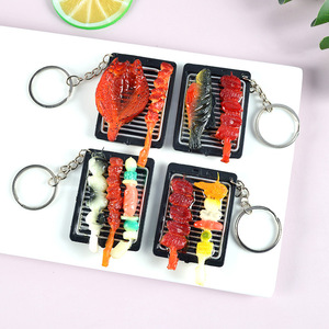 Simulated BBQ skewers, teppanyaki keychains, small food toys, models, promotional <b>gifts</b> - Product Image 4