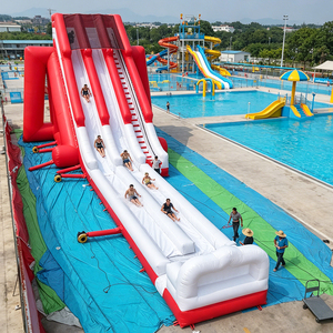 <span class=keywords><strong>Toboggan</strong></span> aquatique <span class=keywords><strong>gonflable</strong></span> géant de qualité commerciale, en PVC robuste, pour parcs d'attractions, locations pour fêtes et événements - Product Image 3