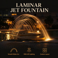 Profesyonel Dış Mekan Laminar Jet Fıskiye Ekipmanı RGB/Lazer Aydınlatma IP68 Su Geçirmez Paslanmaz Çelik Konstrüksiyon Fabrikası