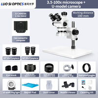 Microscope stéréo zoom 3,5x-100x avec caméra pour l'imagerie numérique et l'inspection