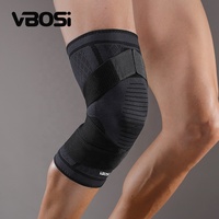 Genouillères de soutien élastiques en nylon VBOSI pour le dropshipping – Genouillère de compression réglable en tricot pour le sport