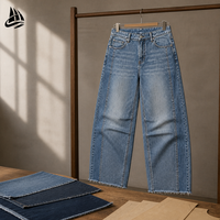 QIFAN Jeans de travail bleus délavés pour hommes, style charpentier, double genouillère, fabricant OEM ODM