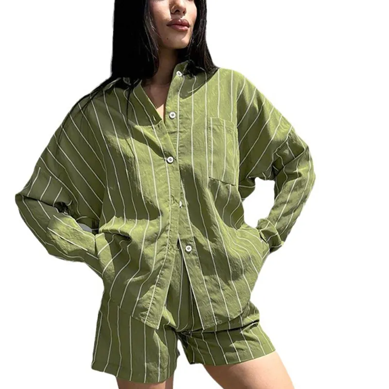 Custom Twopiece set primavera e verão pijama bonito oversized macio, versão coreana terno de manga curta pijama feminino/