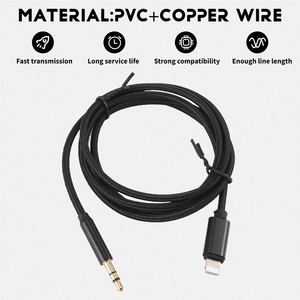 Câble audio pour voiture <span class=keywords><strong>Jack</strong></span> 3,5 mm pour <span class=keywords><strong>iPhone</strong></span> 14 <span class=keywords><strong>13</strong></span> 12 X Adaptateur de transfert audio Mâle vers Mâle Câble AUX 1M Casque - Product Image 4