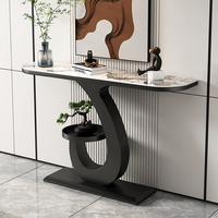 Table d'entrée moderne et luxueuse en métal, style crème, pour hôtel, maison d'hôtes, salon et hall d'entrée