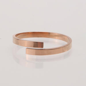 Simple Corea chapado en <span class=keywords><strong>oro</strong></span> de alta calidad joyerí<span class=keywords><strong>a</strong></span> de moda abierto anillo ajustable de acero inoxidable geométrico mujeres regalo de boda - Product Image 2