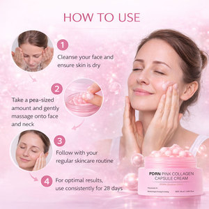Crème hydratante pour le visage en capsules de collagène rose PDRN ADN de saumon, soin de la <span class=keywords><strong>peau</strong></span> en gros, hydratant à la niacinamide - Product Image 5