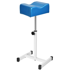 Tabouret de table à ongles blanc réglable avec repose-pieds en métal pour salon de beauté - Product Image 2