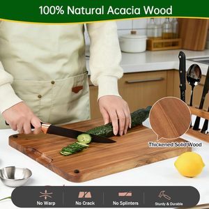 Tabla de Quesos Magnética de Madera con Bandeja de Servir de Acero Inoxidable Resistente a los Arañazos para Barbacoa, Regalo de Inauguración de Casa - Product Image 6