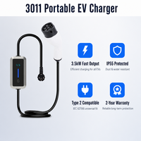 Nouveau chargeur EV portable AC 3,5 kW Type 2 pour la maison, le garage, l'extérieur, les voyages, certifié IP55 CE ROHS, garantie de 2 ans