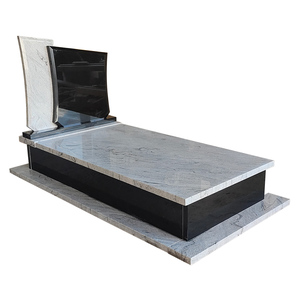 Новый натуральный виконт из белого гранита, индийский черный гранитный надгробный камень - Product Image 5