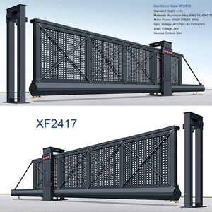 Puerta Corredera Cantilever Sin Riel PROUD Modelo XF2408 de Aleación de Aluminio de hasta 2.5m, No Requiere Riel Deslizante Sobre <span class=keywords><strong>la</strong></span> Entrada de Vehículos - Product Image 6