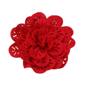 Handmade Lace Camellia <b>Flower</b> <b>Applique</b> For Hair Accessories Clothing Shoes Bags Decorative Brooches Elegant Fresh Sweet Style - Product Image 5