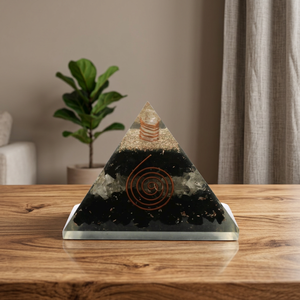 Pirámide de Orgón Hecha a Mano con Shungita, Cuarzo Transparente y Turmalina Negra, Cristal Curativo, Decoración para el Hogar, Regalo - Product Image 3