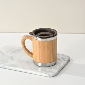Peiway Brand 450ml Customized Logo Natural Vacuum Reusable Travel Coffee <b>Cup</b> Tumbler - Product Image 3