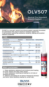 Olv507 F1 keo Silicone chống cháy trung tính chủ yếu bao gồm xây dựng vận chuyển chất lỏng cao su siêu keo dán nhiệt - Product Image 4