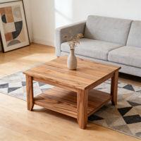 Table basse en bois massif fabriquée à la main par une usine professionnelle, design personnalisé