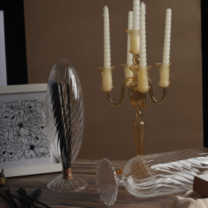 热卖手工吹制独特玻璃器皿安全火柴储物瓶火柴装在罐子里 - Product Image 5